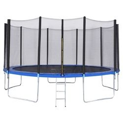 15' Trampoline with Enclosure Net Spring Pad & Ladder