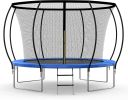 Simple Deluxe Recreational Trampoline with Enclosure Net 12FT Wind Stakes- Outdoor Trampoline for Kids and Adults Family Happy Time