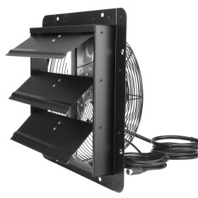 VEVOR Shutter Exhaust Fan, 14'' with Temperature Humidity Controller, EC-motor, 1513 CFM, 10-Speed Adjustable Wall Mount Attic Fan