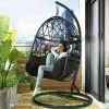 Egg Chair with Stand Hammock Chairs with Stand Included Indoor Outdoor Hanging Egg Chairs with Cushions Swinging Chair