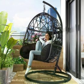 Egg Chair with Stand Hammock Chairs with Stand Included Indoor Outdoor Hanging Egg Chairs with Cushions Swinging Chair