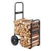 VEVOR Firewood Log Cart, 250 lbs Load Capacity, Outdoor and Indoor Wood Rack Storage Mover with Pneumatic Rubber Wheels, Heavy Duty Steel Dolly Hauler