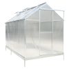 6.3'*10.2'*7' Polycarbonate Greenhouse, Heavy Duty Outdoor Aluminum Walk-in Green House Kit with Rain Gutter, Vent and Door for Backyard Garden