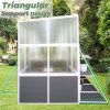 Greenhouse, Wooden Lean to Greenhouses for Outdoors, Heavy Duty Walk in Green House for Outside Winter, Large Hot House for Sunroom Storage Shed