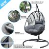 High Quality Outdoor Indoor Black color PE Wicker Swing Egg chair