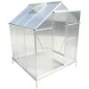 6.3'*6.2'*7' Polycarbonate Greenhouse, Heavy Duty Outdoor Aluminum Walk-in Green House Kit with Rain Gutter, Vent and Door for Backyard Garden