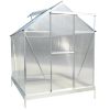 6.3'*6.2'*7' Polycarbonate Greenhouse, Heavy Duty Outdoor Aluminum Walk-in Green House Kit with Rain Gutter, Vent and Door for Backyard Garden