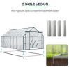 16' x 8' Walk-in Greenhouse Aluminum Greenhouse Polycarbonate Kit