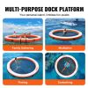 VEVOR Inflatable Floating Dock Ã¸10FT Water Dock Platform with Ã¸8FT Mesh Pool