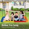 60 Inches Platform Tree Swing Outdoor with  2 Hanging Straps