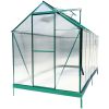 6.3'*12.2'*7' Polycarbonate Greenhouse, Heavy Duty Outdoor Aluminum Walk-in Green House Kit with Rain Gutter, Vent and Door for Backyard Garden