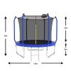 10FT Trampoline with Basketball Hoop, ASTM Approved Reinforced Type Outdoor Trampoline with Enclosure Net