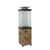 New Product Faux Woodgrain Tempered Glass Outdoor Propane Gas Fire Heater