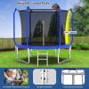 10FT Trampoline with Basketball Hoop, ASTM Approved Reinforced Type Outdoor Trampoline with Enclosure Net