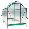 6.3'*12.2'*7' Polycarbonate Greenhouse, Heavy Duty Outdoor Aluminum Walk-in Green House Kit with Rain Gutter, Vent and Door for Backyard Garden