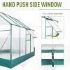 6' x 8' x 7' Walk-in Plant Polycarbonate Greenhouse Hobby Greenhouse for Backyard/Outdoor with Temperature Controlled Window