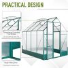 6' x 8' x 7' Walk-in Plant Polycarbonate Greenhouse Hobby Greenhouse for Backyard/Outdoor with Temperature Controlled Window