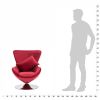 Swivel Egg Chair with Cushion Red Velvet