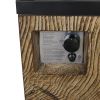 New Product Faux Woodgrain Tempered Glass Outdoor Propane Gas Fire Heater