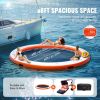 VEVOR Inflatable Floating Dock, Ã¸8FT Inflatable Dock Platform with Ã¸5FT Trampoline Mesh Pool