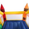 Bounce House Castle with Slide;  Storage Bag;  Inflatable Jumper House for Kids Aged 3-10;  Castle Bouncer for Indoor and Outdoor