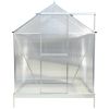 6.3'*6.2'*7' Polycarbonate Greenhouse, Heavy Duty Outdoor Aluminum Walk-in Green House Kit with Rain Gutter, Vent and Door for Backyard Garden