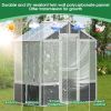 Greenhouse, Wooden Greenhouse Polycarbonate Garden Shed for Plants, 76''x48''x86'' Walk-in Outdoor Plant Gardening Greenhouse for Patio Backyard Lawn