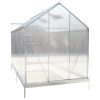 6.3'*10.2'*7' Polycarbonate Greenhouse, Heavy Duty Outdoor Aluminum Walk-in Green House Kit with Rain Gutter, Vent and Door for Backyard Garden