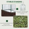 Outsunny 5' x 2.5' x 6.5' Mini Walk-in Greenhouse Kit, Portable Green House with 3 Tier Shleves, Roll-Up Door