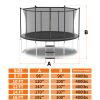 8FT Trampoline with Safety Enclosure Net, Outdoor Trampoline with Heavy Duty Jumping Mat and Spring Cover Padding for Kids and Adults