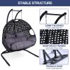 (Arrived at port on Apr. 20) Double Swing Egg Chair with Stand Indoor Outdoor