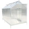 6.3'*10.2'*7' Polycarbonate Greenhouse, Heavy Duty Outdoor Aluminum Walk-in Green House Kit with Rain Gutter, Vent and Door for Backyard Garden