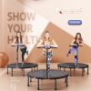 Mini Trampoline for Adults;  Safety Indoor Rebounder Trampoline for Kids;  Folding Small Trampoline with Storage Bag for Home Exercise Fitness;  Max L