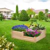 3-Tier Wooden Raised Garden Bed with Open-Ended Base