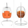 Hanging Egg Chair with Stand, Hammock Swing Chair with Hanging Kit,Orange