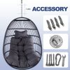 JESE Swing Hammock Egg Chairs Indoor Outdoor, UV Resistant Cushion Hanging Chair with Cup Holder