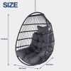 JESE Swing Hammock Egg Chairs Indoor Outdoor, UV Resistant Cushion Hanging Chair with Cup Holder