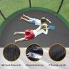 15FT Trampoline with Basketball Hoop - Recreational Trampolines with Ladder ,Shoe Bag and Galvanized Anti-Rust Coating