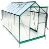 6.3'*12.2'*7' Polycarbonate Greenhouse, Heavy Duty Outdoor Aluminum Walk-in Green House Kit with Rain Gutter, Vent and Door for Backyard Garden