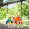 60 Inches Platform Tree Swing Outdoor with  2 Hanging Straps