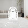 Hanging Egg Chair with Stand Indoor/Outdoor, Swinging Hammock Chair for Bedroom, Outside, Patio and Porch