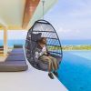 JESE Swing Hammock Egg Chairs Indoor Outdoor, UV Resistant Cushion Hanging Chair with Cup Holder