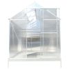 6.3'*10.2'*7' Polycarbonate Greenhouse, Heavy Duty Outdoor Aluminum Walk-in Green House Kit with Rain Gutter, Vent and Door for Backyard Garden