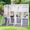 Greenhouse, Wooden Lean to Greenhouses for Outdoors, Heavy Duty Walk in Green House for Outside Winter, Large Hot House for Sunroom Storage Shed