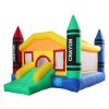 Bounce House Castle with Slide;  Storage Bag;  Inflatable Jumper House for Kids Aged 3-10;  Castle Bouncer for Indoor and Outdoor