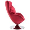 Swivel Egg Chair with Cushion Red Velvet