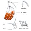 Hanging Egg Chair with Stand, Hammock Swing Chair with Hanging Kit,Orange