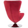 Swivel Egg Chair with Cushion Red Velvet