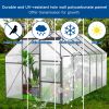 6x12 FT Polycarbonate Greenhouse Raised Base and Anchor Aluminum Heavy Duty Walk-in Greenhouses for Outdoor Backyard in All Season,Black