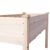 Raised Garden Bed Wood Patio Elevated Planter Box Kit with Stand for Outdoor Backyard Greenhouse